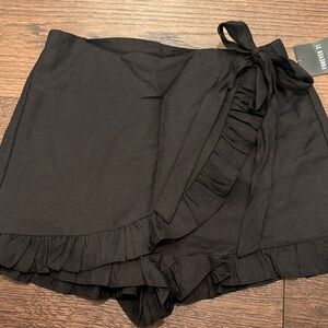 Forever 21 Black Ruffle Tie Shorts